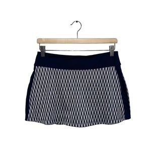 Fila Tennis Skort Women's Size Small White Navy‎ Patterned Short A-Line Skirt